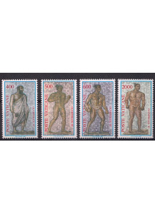 1987 Vaticano Esposizione Mondiale Filatelia Olymphilex 87 serie 4 Valori Sassone 811-14